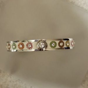 *RARE* Henri Bendel Multi Rhinestone Clasp Bangle